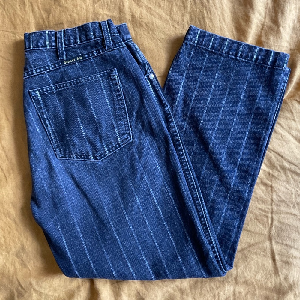 Reformation striped roper smart ass jeans